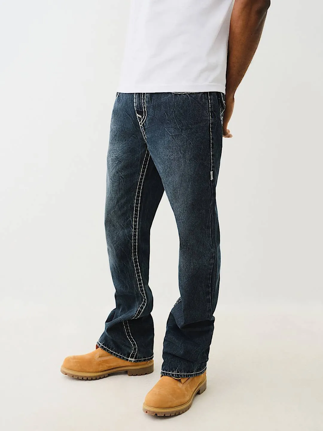True Religion Super T Billy Bootcut Blue Mid Rise Washed Jeans