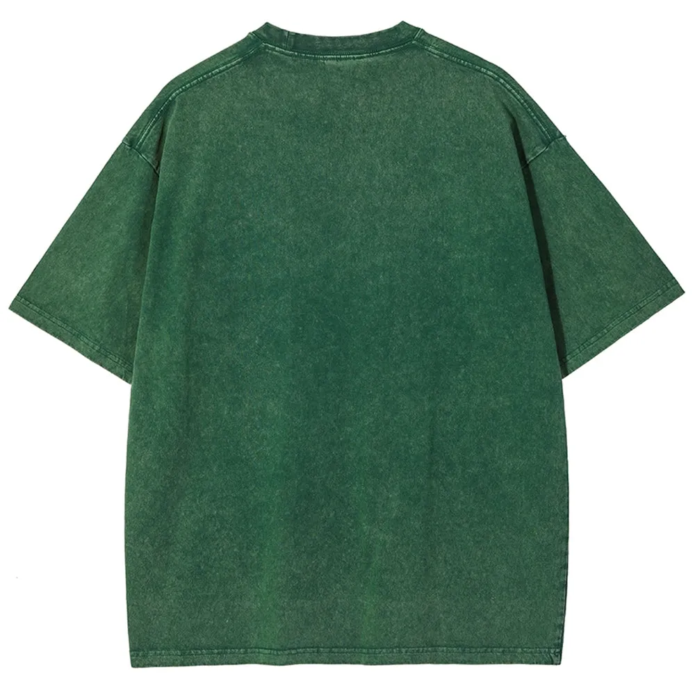 Unisex Vintage Be Lucky With Shamrock For St. Patrick's Day Graphic Washed Tee