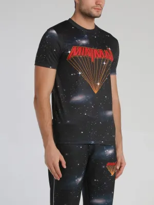 Universe Print Crewneck T-Shirt