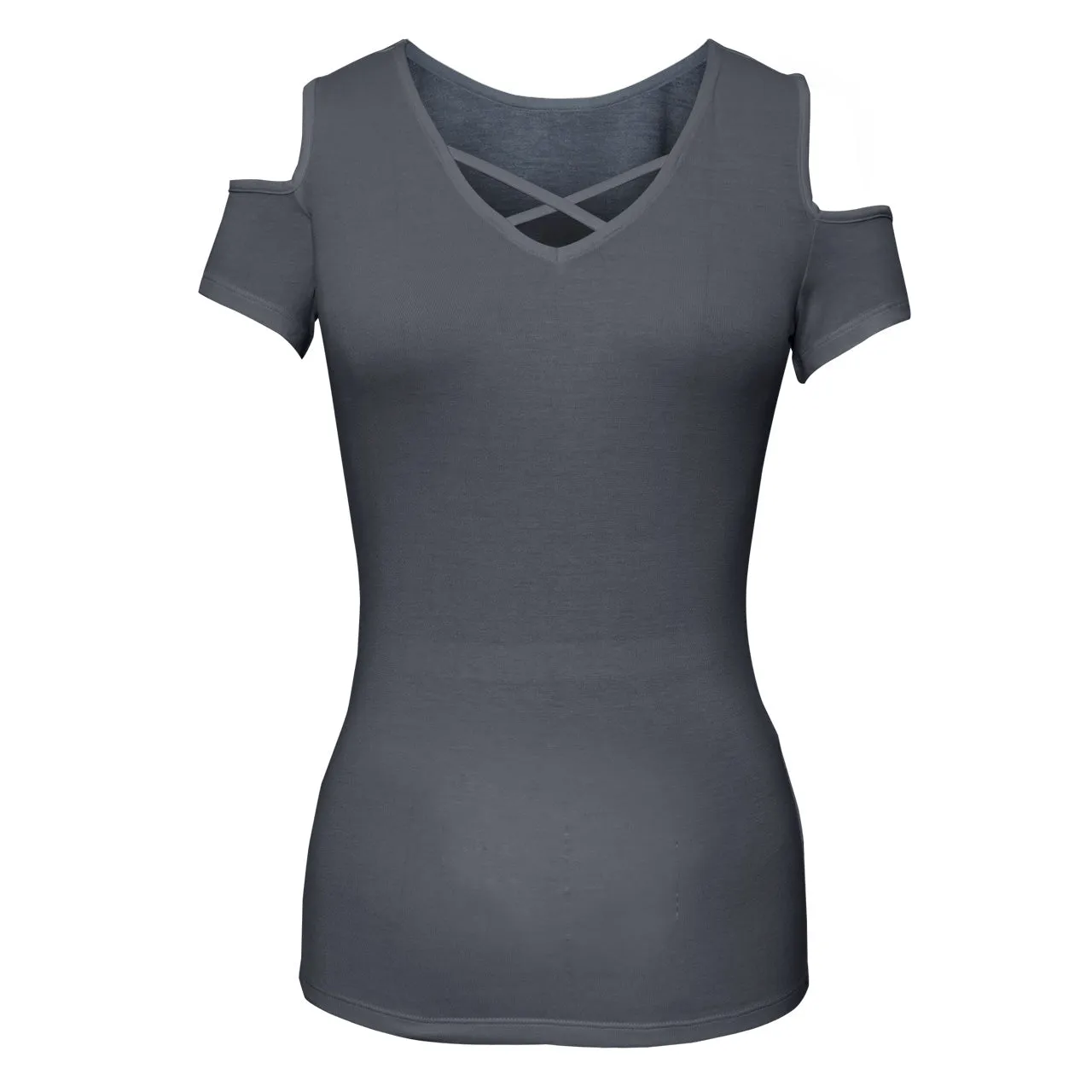 VB026/VB126 - Ladies Half Sleeve Shoulder cutoffs Shirts