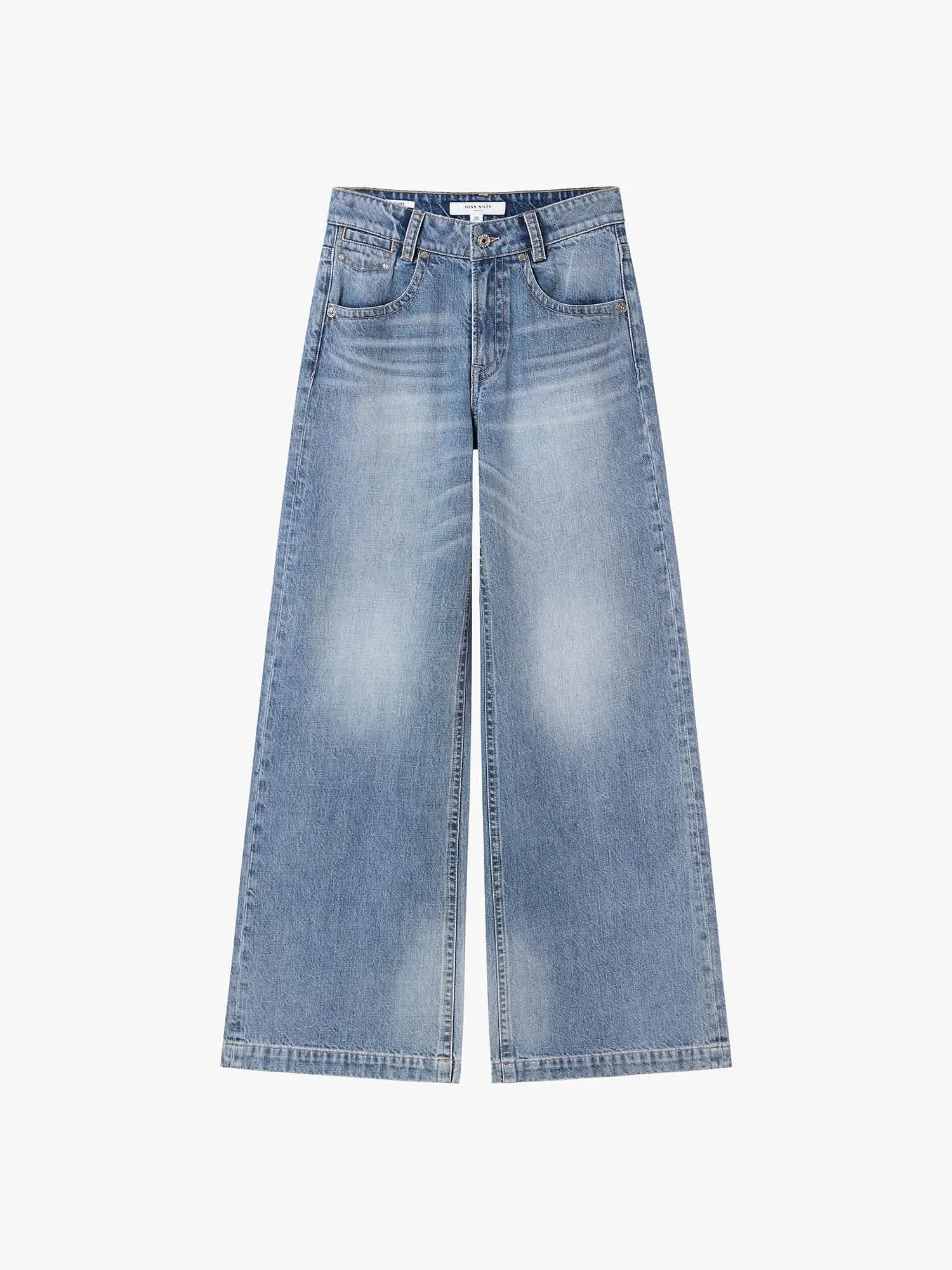 Vintage Mid-Rise Flared Jeans-FLM