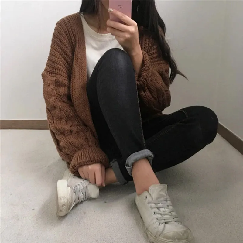 Vintage Warm Knitted Cardigan Sweater