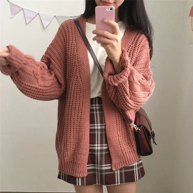 Vintage Warm Knitted Cardigan Sweater