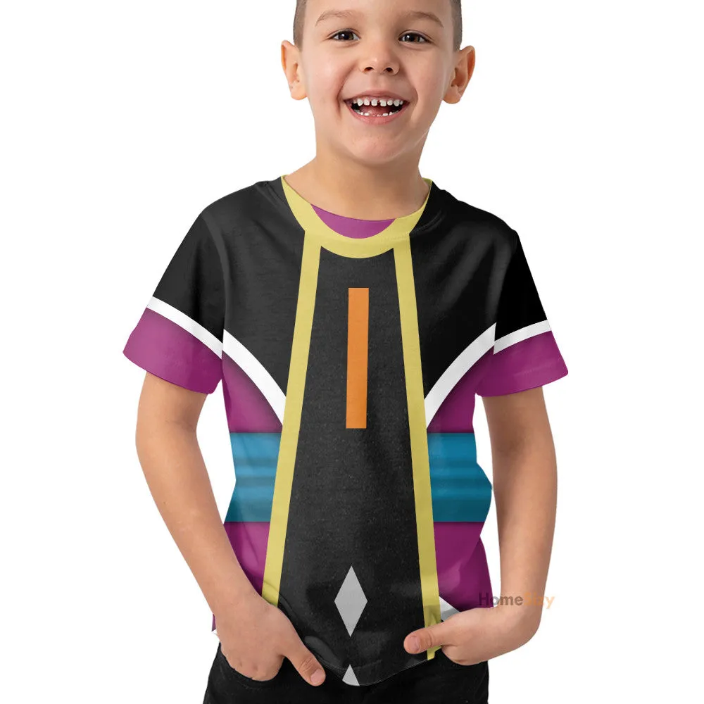 Whis The Angel Dragon Ball Custom Cosplay Costume Kid Tshirt QT211025Zc