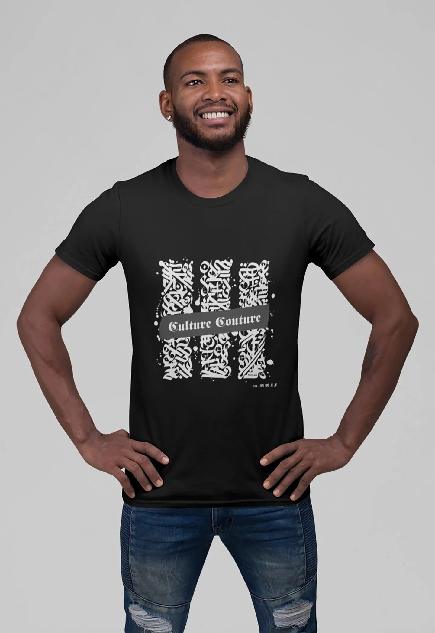 White Lines T-Shirt/Black