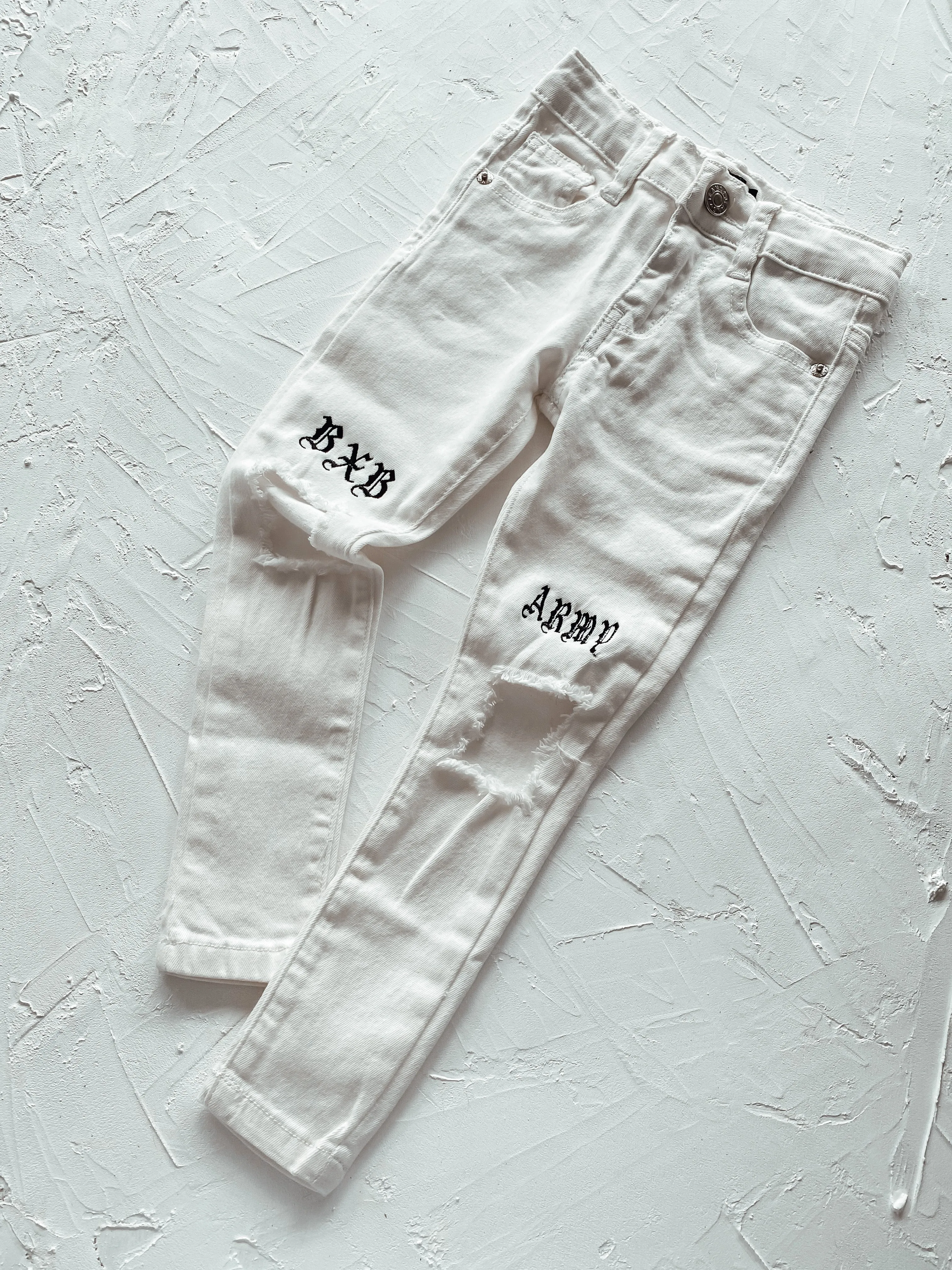 White Logo Jeans