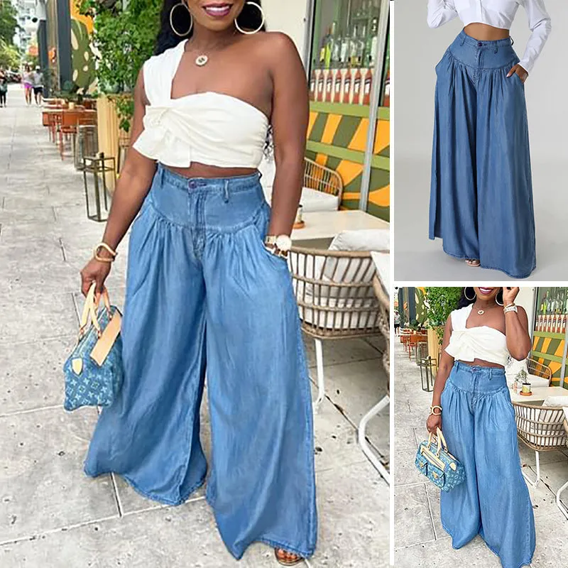 Wide-leg High-waisted Jeans