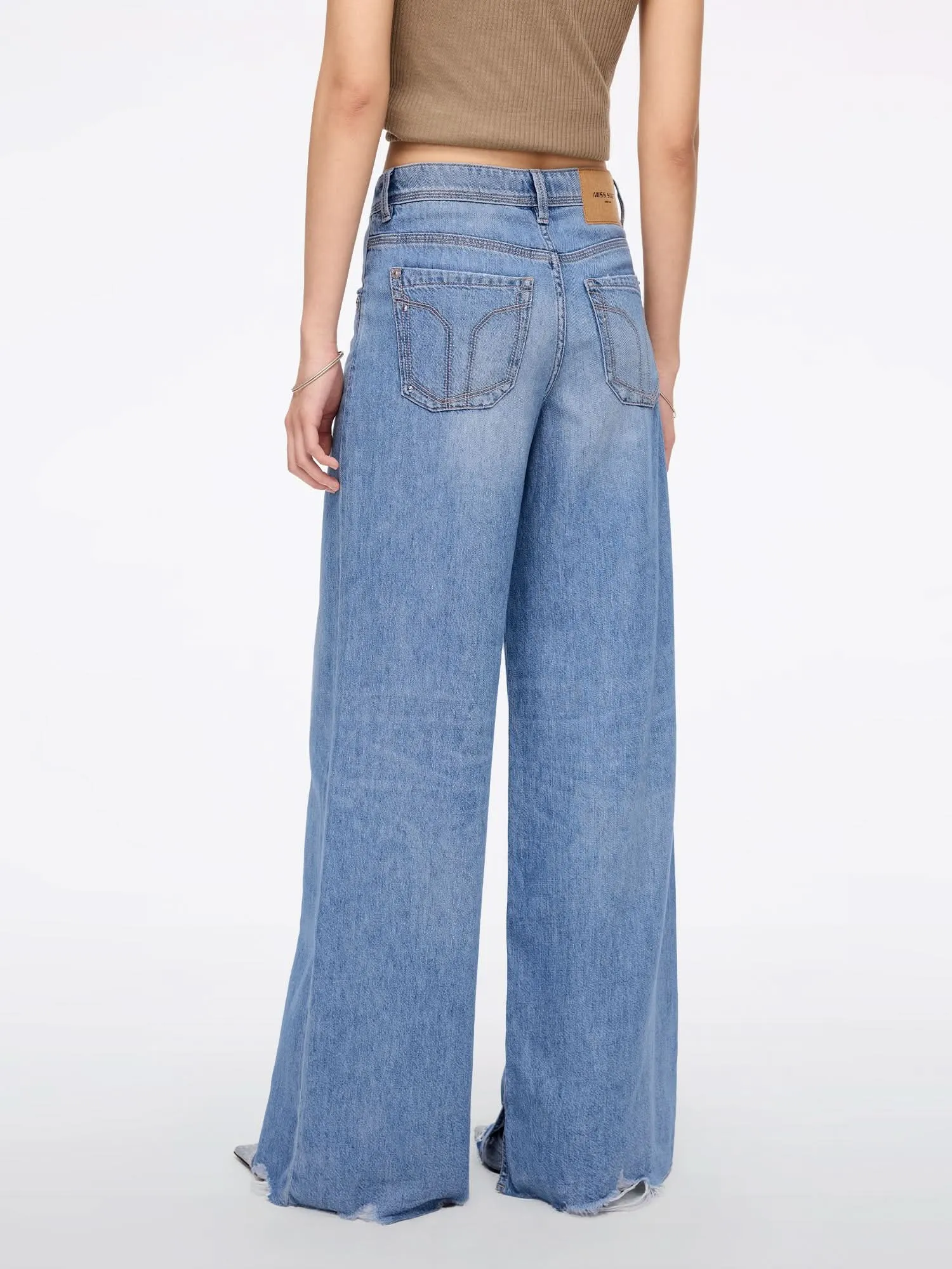 Wide-Leg Ripped Jeans-270