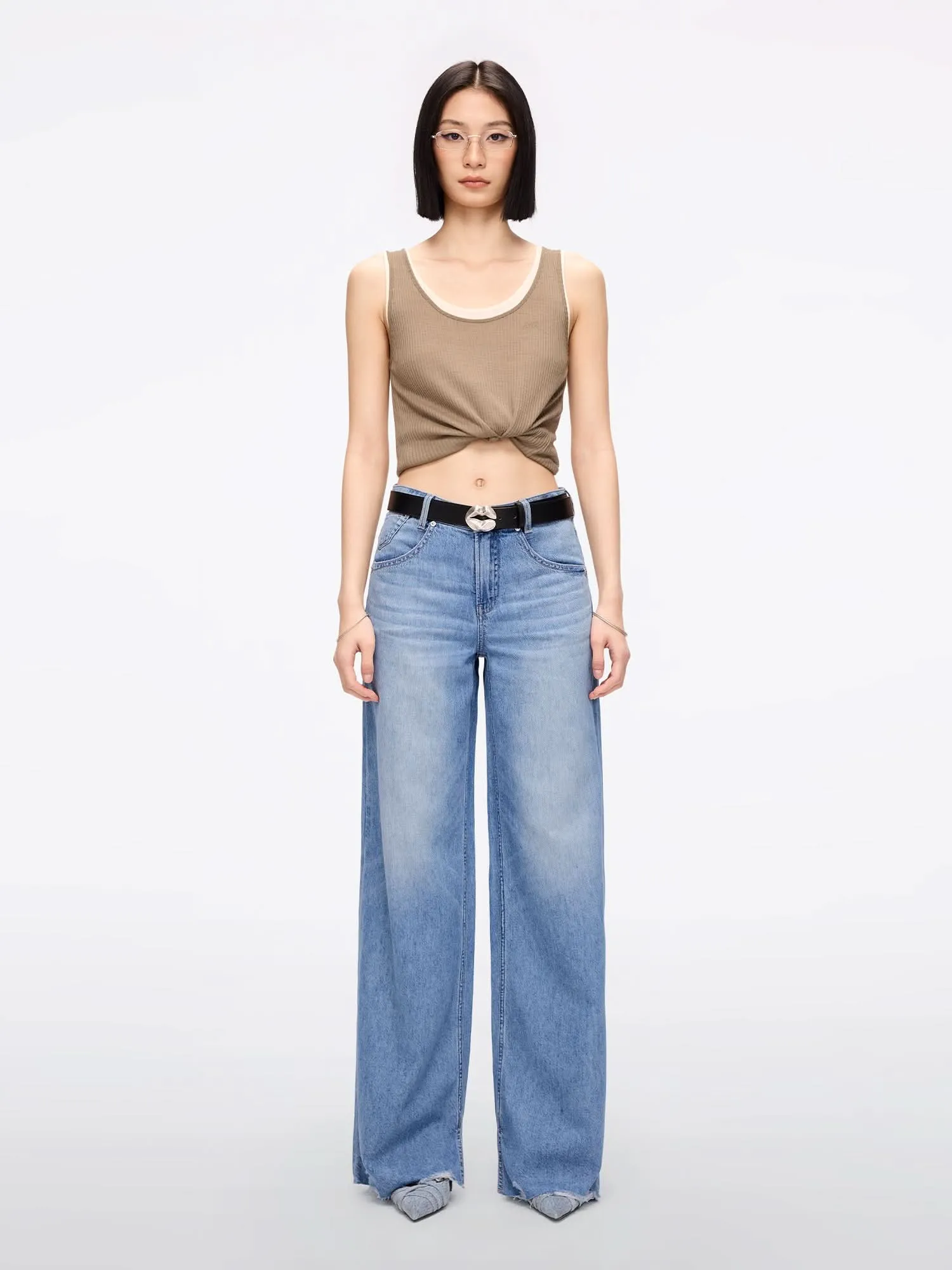 Wide-Leg Ripped Jeans-270