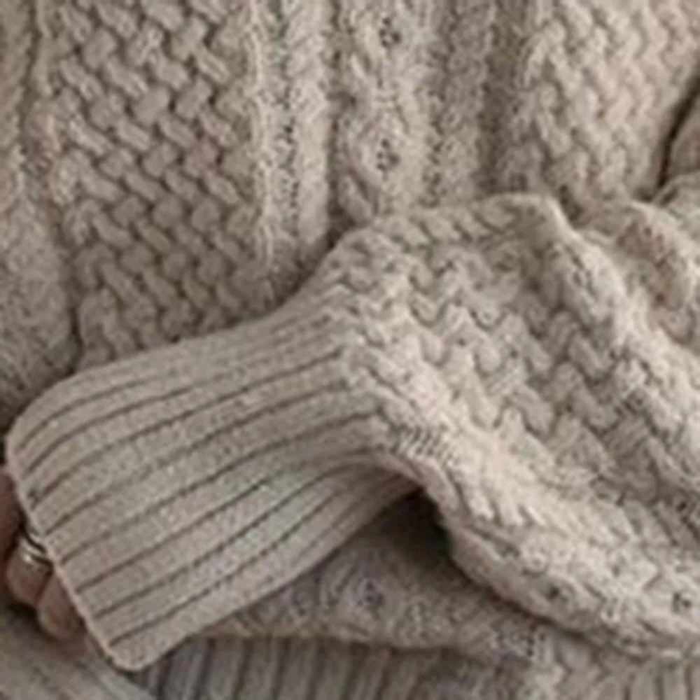 Winter Knitted Sweater Female Autumn V Neck Sexy Casual Loose Solid Color Pullovers Knitwear Women OL Tops Jumper Pull Femme (Khaki One Size)
