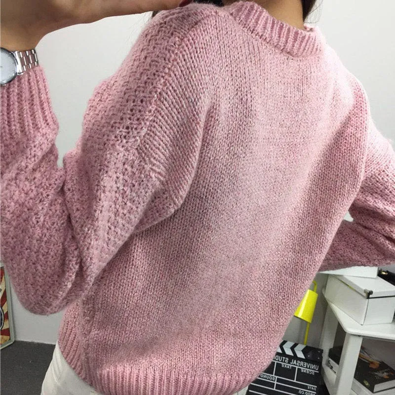 women fashion spring sweaters basic casual knitting winter Pullover KB911