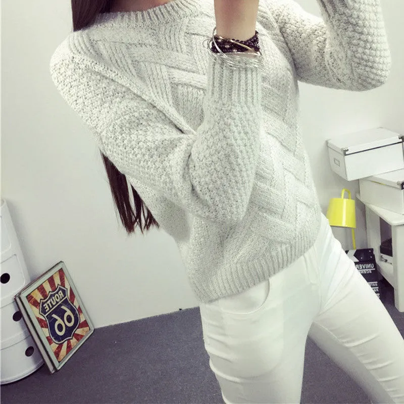 women fashion spring sweaters basic casual knitting winter Pullover KB911