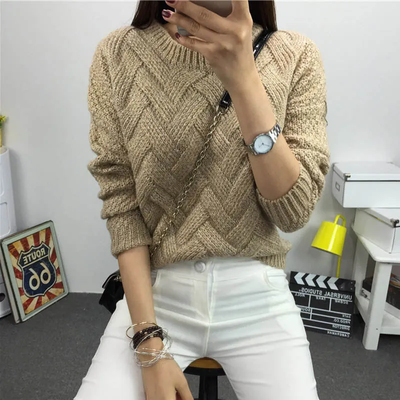 women fashion spring sweaters basic casual knitting winter Pullover KB911