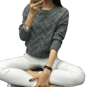 women fashion spring sweaters basic casual knitting winter Pullover KB911