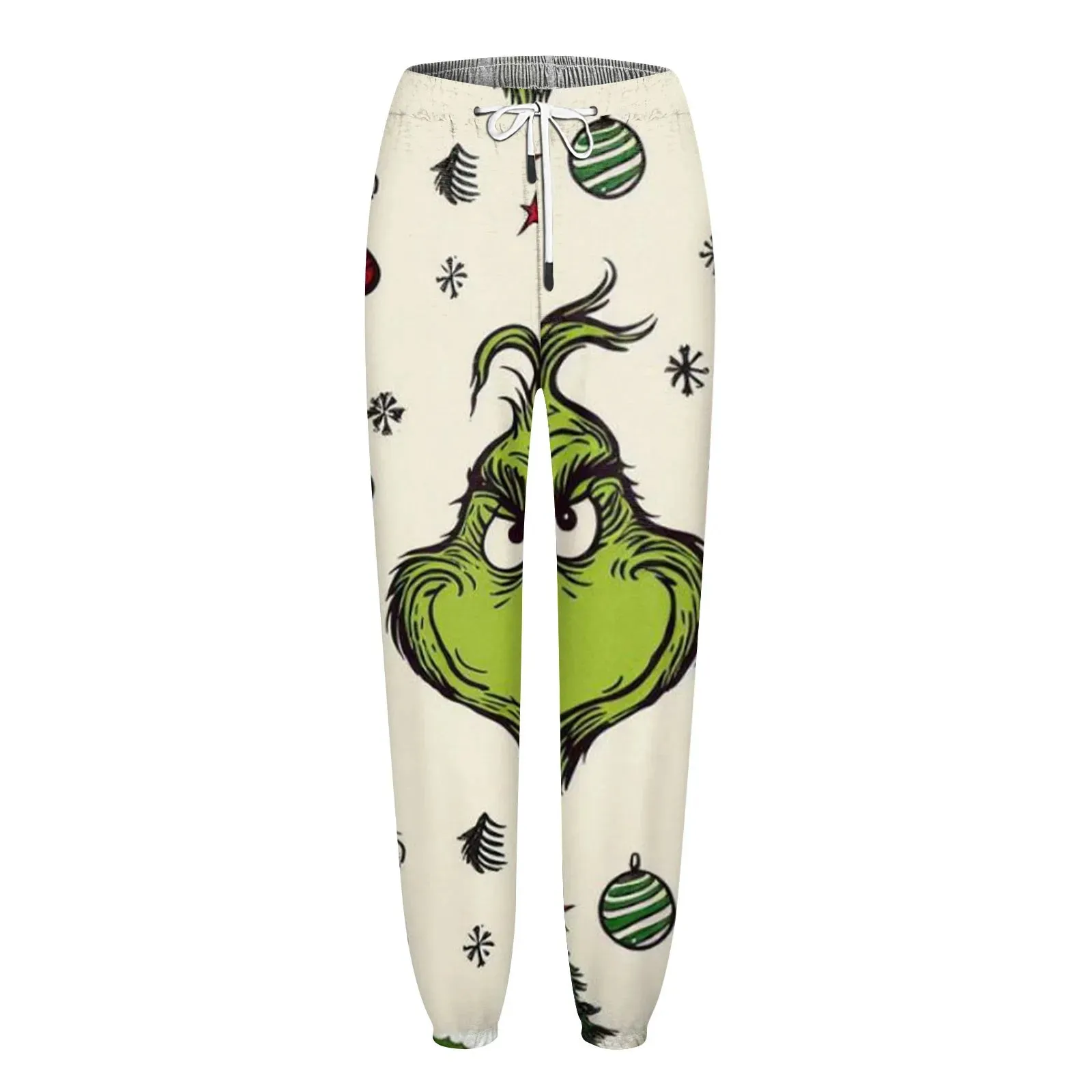 Women'S Casual Fashion Christmas Printed Casual Sweatpants Elastic Waist Drawstring Pants Roupas Femininas  Plus Size Feminino