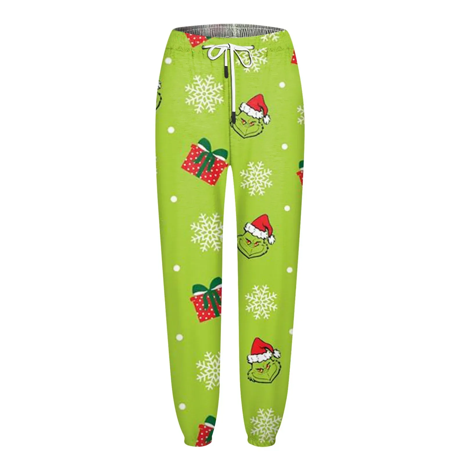 Women'S Casual Fashion Christmas Printed Casual Sweatpants Elastic Waist Drawstring Pants Roupas Femininas  Plus Size Feminino