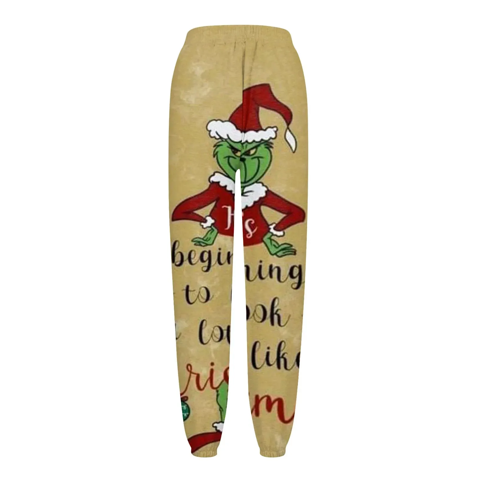 Women'S Casual Fashion Christmas Printed Casual Sweatpants Elastic Waist Drawstring Pants Roupas Femininas  Plus Size Feminino