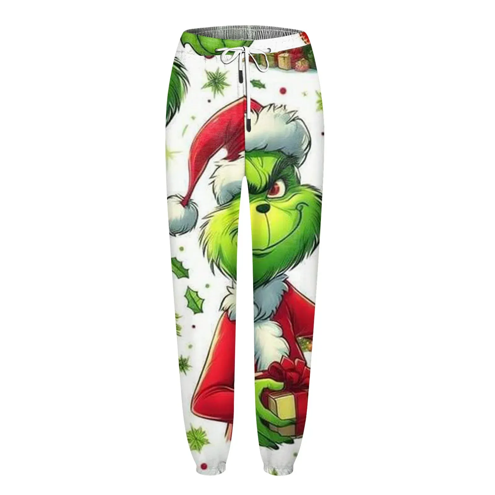 Women'S Casual Fashion Christmas Printed Casual Sweatpants Elastic Waist Drawstring Pants Roupas Femininas  Plus Size Feminino