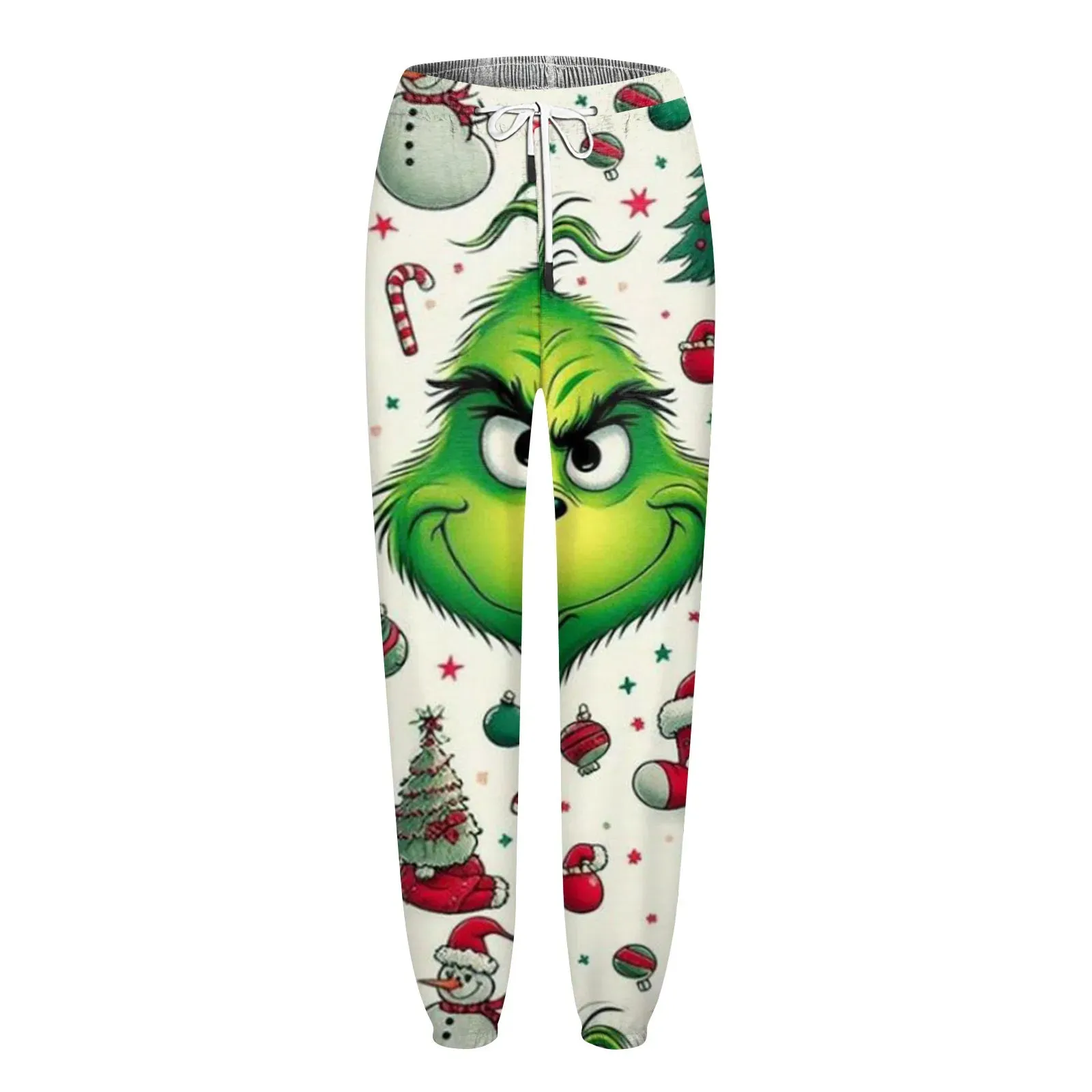 Women'S Casual Fashion Christmas Printed Casual Sweatpants Elastic Waist Drawstring Pants Roupas Femininas  Plus Size Feminino
