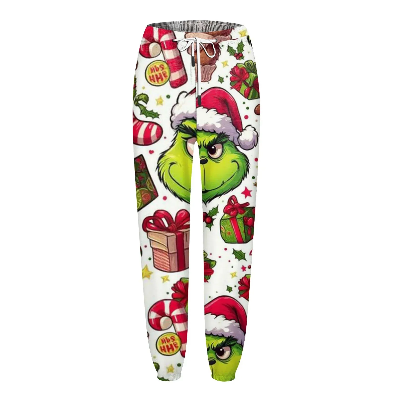 Women'S Casual Fashion Christmas Printed Casual Sweatpants Elastic Waist Drawstring Pants Roupas Femininas  Plus Size Feminino