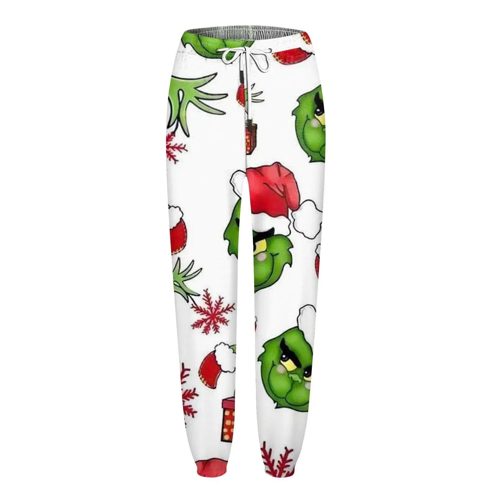 Women'S Casual Fashion Christmas Printed Casual Sweatpants Elastic Waist Drawstring Pants Roupas Femininas  Plus Size Feminino