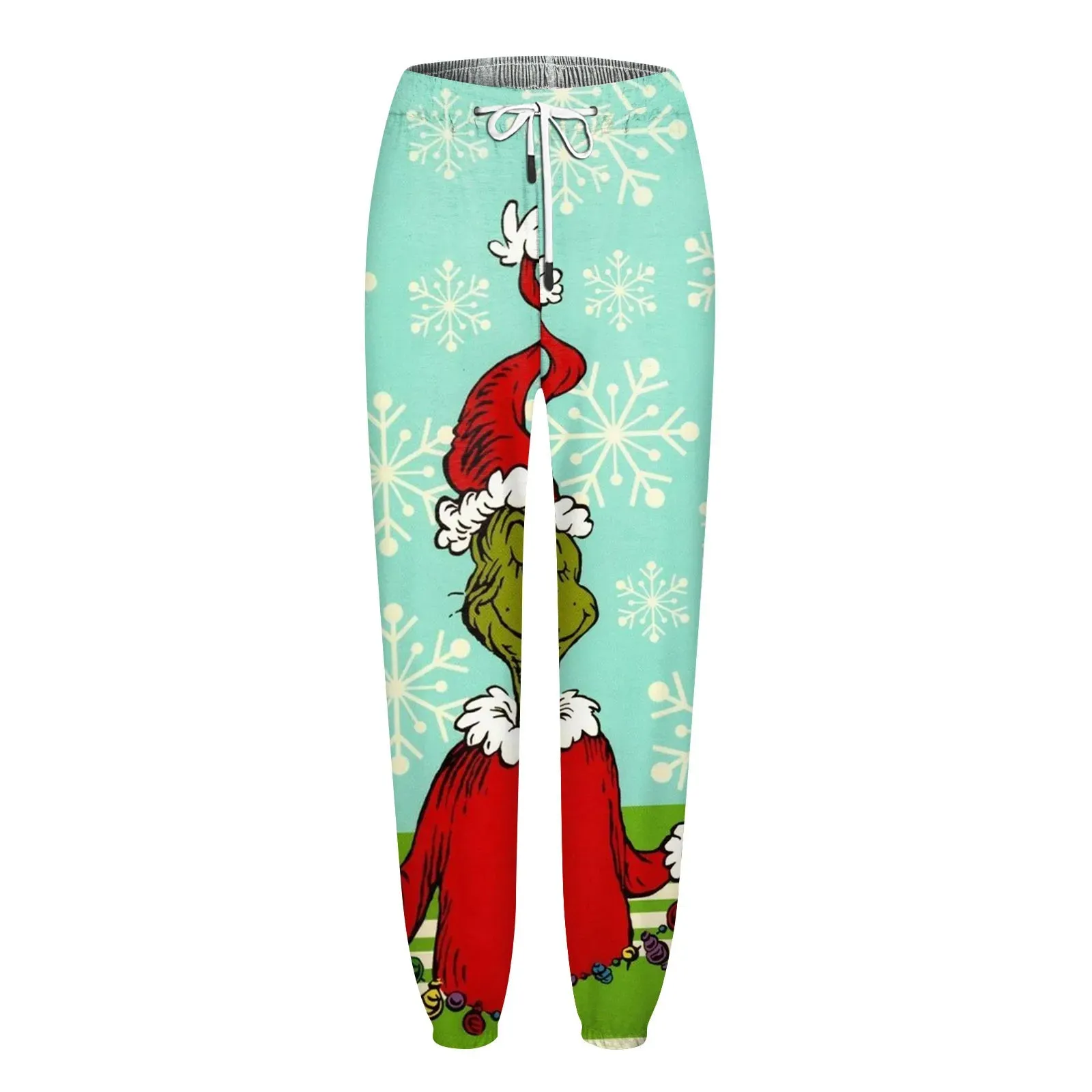 Women'S Casual Fashion Christmas Printed Casual Sweatpants Elastic Waist Drawstring Pants Roupas Femininas  Plus Size Feminino