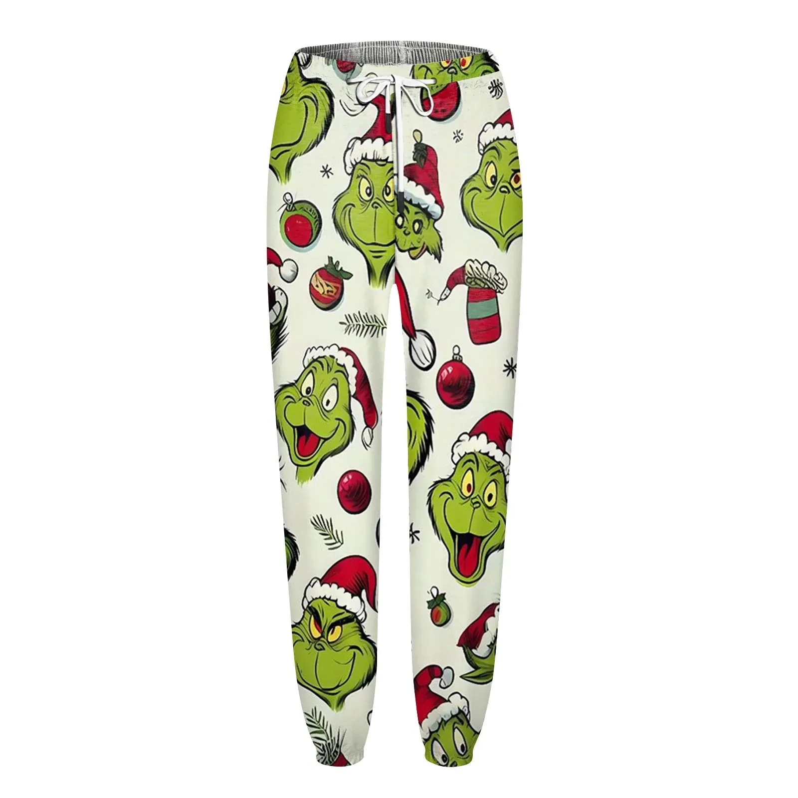 Women'S Casual Fashion Christmas Printed Casual Sweatpants Elastic Waist Drawstring Pants Roupas Femininas  Plus Size Feminino