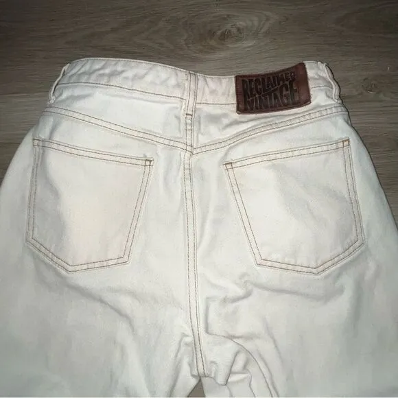 Women's Reclaimed Vintage Cream High Waisted Jeans