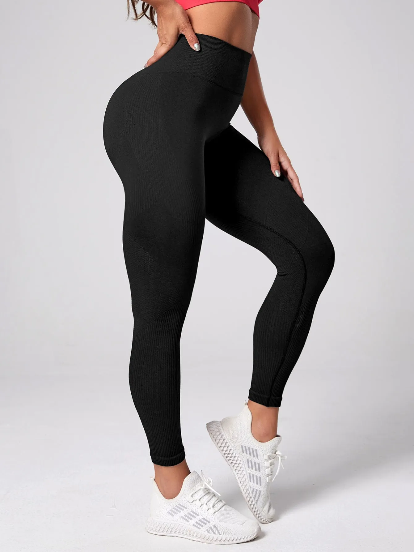 Women's Seamless Leggings High Waist Gym Running Yoga Pants Butt Lift Workout Tights